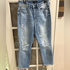 Judy Blue straight fit high rise distressed